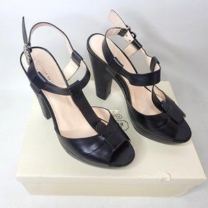 Coach Kourtney Vachetta Black Heels Women's 8.5 M